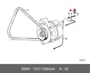 Ремкомплект, генератор 12 31 1 286 664 BMW