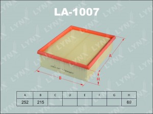 Фильтр воздушный LA-1007 LYNXAUTO