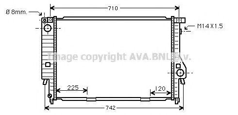 Радиатор охлаждения ДВС BW2095 AVA