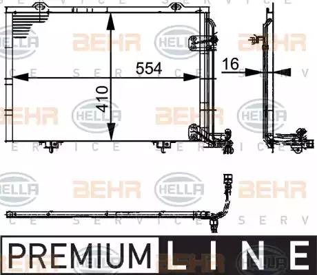 Конденсатор, кондиционер 8FC 351 037-331 HELLA