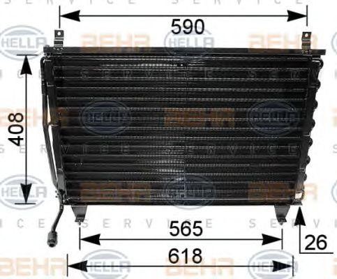 Конденсатор, кондиционер 8FC351035781 HELLA