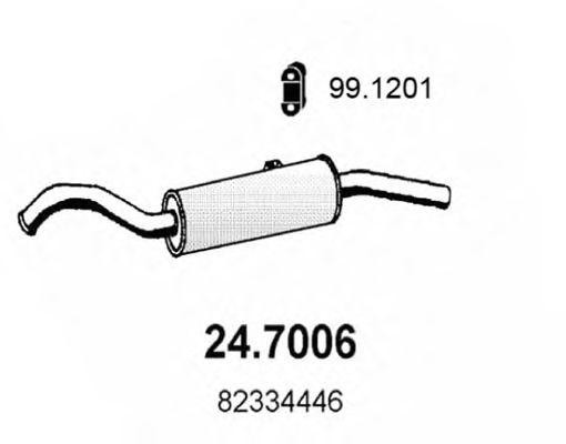 Глушитель выхлопных газов конечный 247006 ASSO
