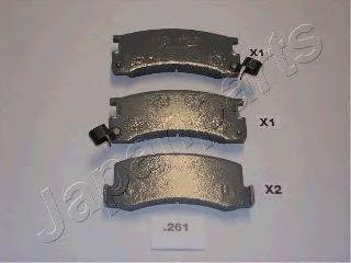 Комплект тормозных колодок, диско PP-261AF JAPAN PARTS GROUP