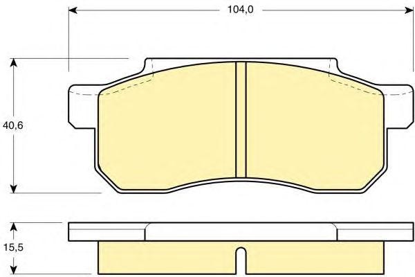 Комплект тормозных колодок, диско 6103619 GIRLING