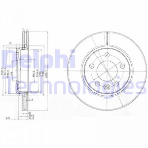 Тормозной диск BG3893 DELPHI