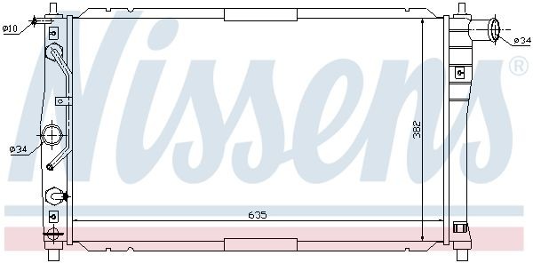 Радиатор, охлаждение двигател 616551 NISSENS