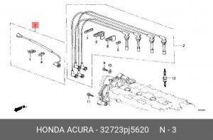 Ккомплект проводов зажигания 32723PJ5620 HONDA