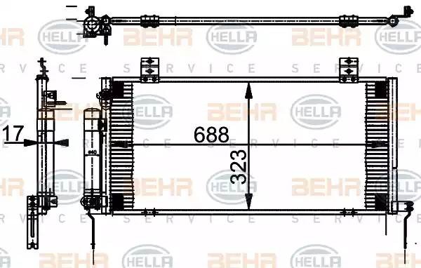 Конденсатор, кондиционер 8FC 351 301-781 HELLA