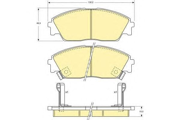 Комплект тормозных колодок, диско 6107639 GIRLING