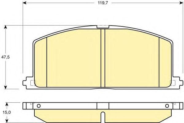 Комплект тормозных колодок, диско 6131849 GIRLING