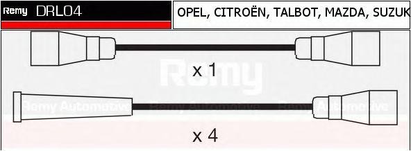 Ккомплект проводов зажигания DRL04 DELCO REMY