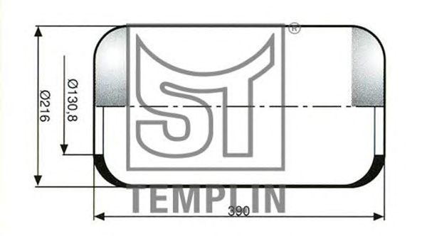 Кожух пневматической рессоры 040606006540 TEMPLIN