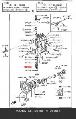 Пружина SL0124181 MAZDA