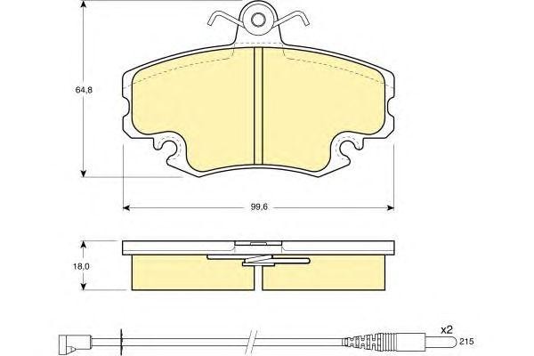 Комплект тормозных колодок, диско 6104001 GIRLING