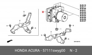 Гидроагрегат, тормозная система 57111SWYG00 HONDA