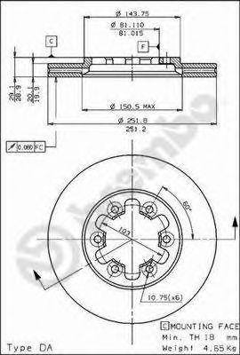 Тормозной диск 09.5232.10 BREMBO