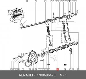 Распредвал 7700686473 RENAULT