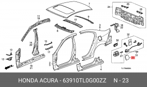 Лючок бензобака 63910TL0G00ZZ HONDA