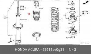 Амортизатор 52611SE0G31 HONDA