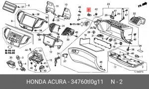Деталь 34760TL0G11 HONDA
