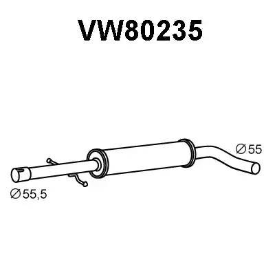 Предглушитель выхлопных газов VW80235 VENEPORTE
