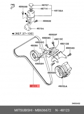 Ремень приводной MB636672 MITSUBISHI