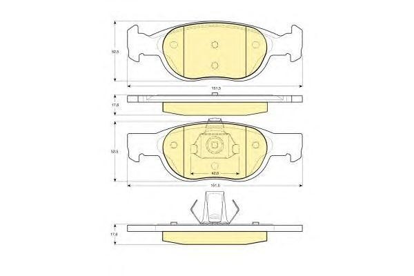Комплект тормозных колодок, диско 6113392 GIRLING