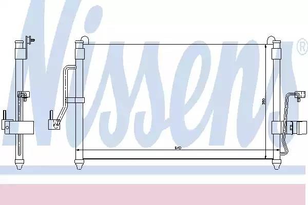 Конденсатор, кондиционер 94454 NISSENS