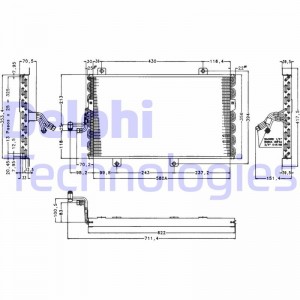 Конденсатор, кондиционер TSP0225154 DELPHI