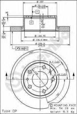 Тормозной диск 08.7219.10 BREMBO