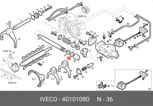 Уплотняющее кольцо, ступенчатая коробка передач 40101080 IVECO