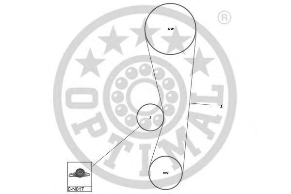 Комплект ремня ГРМ SK-1327 OPTIMAL