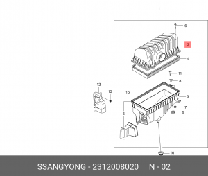 Деталь 2312008020 SSANG YONG
