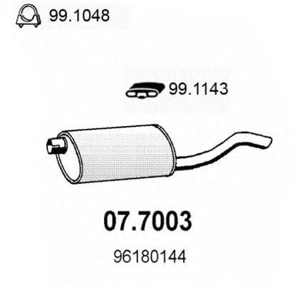 Глушитель выхлопных газов конечный 077003 ASSO