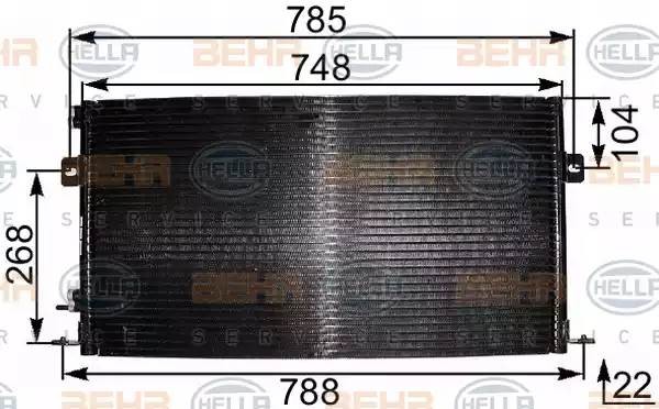 Конденсатор, кондиционер 8FC351301081 HELLA