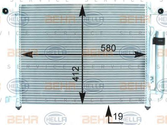 Конденсатор, кондиционер 8FC351303051 HELLA