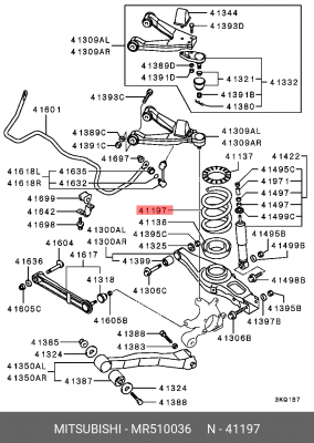 Пружина подвески MR510036 MITSUBISHI
