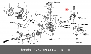 Датчик, температура охлаждающей жидкости 37870PLC004 HONDA