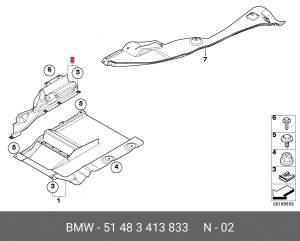 Теплоизоляция 51 48 3 413 833 BMW