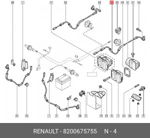 Датчик, частота вращения колеса 8200675755 RENAULT