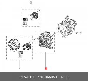 Мост диодный генератора 7701055053 RENAULT