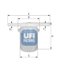 Воздушный фильтр 30.081.00 UFI