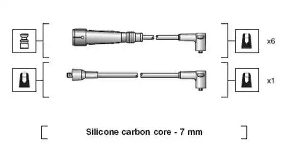 Ккомплект проводов зажигания 941318111085 MAGNETI MARELLI