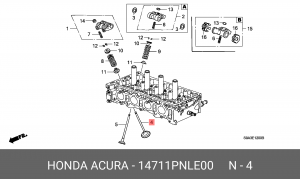Клапан впускной 14711PNLE00 HONDA