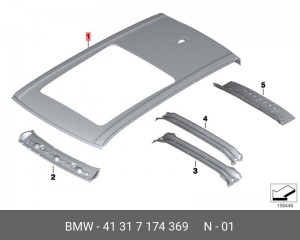 Крыша панорамная 41 31 7 174 369 BMW