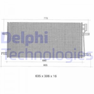 Конденсатор, кондиционер TSP0225393 DELPHI