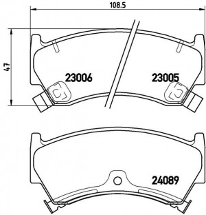 Комплект тормозных колодок, диско P56026 BREMBO