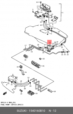 Топливный фильтр 15401-60B10 SUZUKI