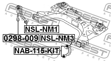 Кронштейн крепления подрамника NSL-NM1 FEBEST