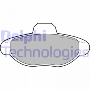Комплект тормозных колодок, диско LP771 DELPHI